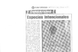 Especies intencionales  [artículo] Walter Hoefler.