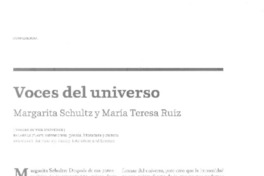 Voces del universo  [artículo].