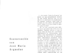 Conversación con José María Arguedas (entrevista)  [artículo] Ariel Dorfman.