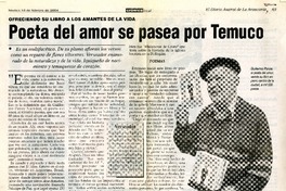 Poeta del amor se pasea por Temuco  [artículo]