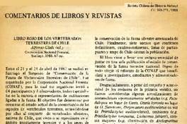 Libro rojo de los vertebrados terrestres de Chile  [artículo] José Yañez.