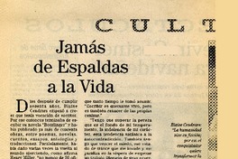 Jamás de espaldas a la vida.  [artículo]