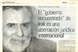 El "gobierno secuestrado" de Irak es una aberración jurídica internacional  [artículo] Jorge Texier.