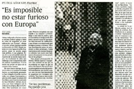 Es imposible no estar furioso con Europa (entrevista)  [artículo] Rosa Mora.