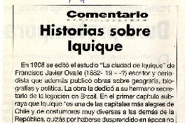 Historias sobre Iquique  [artículo]Pedro Bravo-Elizondo.