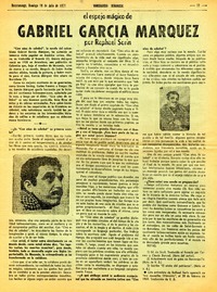 El espejo mágico de Gabriel García Márquez (entrevista)  [artículo] Raphael Sorin