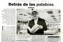 Detrás de las palabras  [artículo] Marìa José Cabezas.