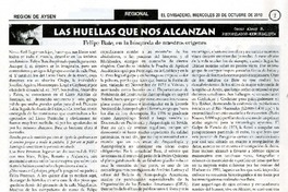 Las huellas que nos alcanzan  [artículo] Oscar Aleuy R.