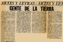 "Gente de la tierra", último libro de Magdiel Gutiérrez P.  [artículo] Adolfo Schwarzenberg.