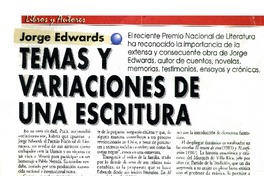 Temas y variaciones de una escritura  [artículo] Mariano Aguirre.