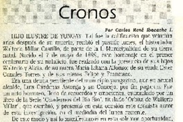 Hijo ilustre de Yungay  [artículo] Carlos René Ibacache I.