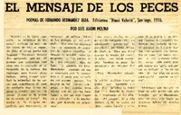 El mensaje de los peces  [artículo] Luis Agoni Molina.