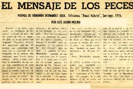 El mensaje de los peces  [artículo] Luis Agoni Molina.