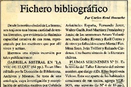 Fichero bibliográfico  [artículo] Carlos René Ibacache.