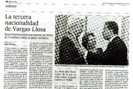 La tercera nacionalidad de Vargas Llosa  [artículo] Iban Campo.