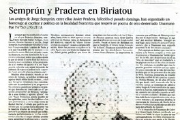 Semprún y Pradera en Biriatou  [artículo] Patxo Unzueta.