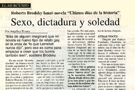 Sexo, dictadura y soledad [entrevistas] [artículo] : Angélica Rivera.