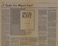 Y quién era Miguel Kast?  [artículo] María Angélica de Luigi.