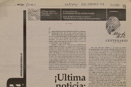 Nació comité amplio por el Centenario de Neruda  [artículo] José Osorio.