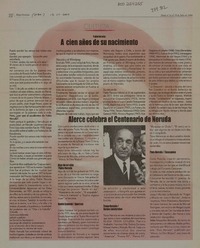 A cien años de su nacimiento.  [artículo]