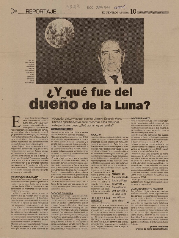 ¿Y qué fuel del dueño del la Luna?  [artículo]Felipe Weston Valenzuela.