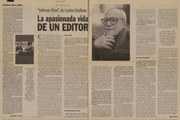 La apasionada vida de un editor (entrevista)  [artículo] Leopoldo Pulgar I.