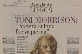 "Nuestra cultura fue saqueada" (entrevista)  [artículo] Alessandra Farkas.