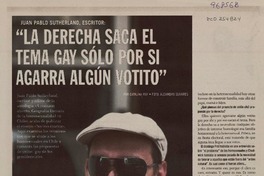"La derecha saca el tema gay por si agarra algún votito" (entrevista)  [artículo] Catalina May.