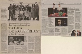 Las claves del montaje de La Casa de los Espíritus  [artículo] Cecilia Valdés Urrutia.