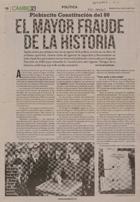 El mayor fraude de la historia  [artículo] Pilar Guevara.