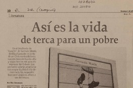 Así es la vida de terca para un pobre  [artículo] Tito Matamala.