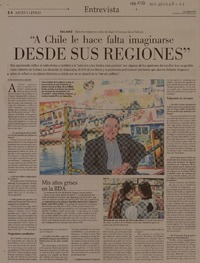 "A Chile le hace falta imaginarse desde sus regiones"  [artículo] Elene Irarrazabal Sánchez