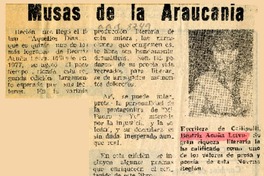 Musas de la Araucanía  [artículo].
