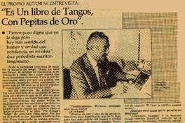 Es un libro de tangos, con pepitas de oro": [entrevista] [artículo] Eduardo Abufhele H.