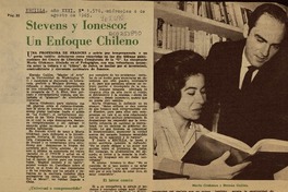 Stevens y Ionesco: Un enfoque chileno.  [artículo]