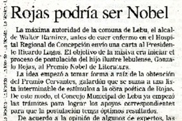 Rojas podría ser Nobel.  [artículo]