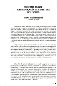 Marjorie Agosín: identidad judía y la apertura del espacio  [artículo]Miriam Bornstein-Gómez.