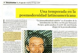 Una temporada en la posmodernidad latinoamericana.  [artículo]