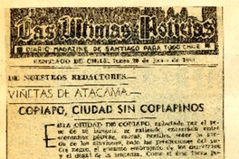 Copiapó, ciudad sin copiapinos.  [artículo]