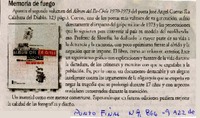Memoria de fuego  [artículo]