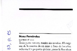 Sprinters, los niños de Colonia  [artículo] Nona Ferández.