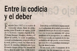 Entre la codicia y el deber  [artículo] Ramiro Rivas.