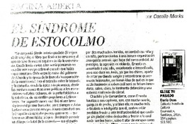 El síndrome de estocolmo  [artículo]