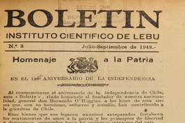 Boletín del Instituto Científico de Lebu. Boletín del Instituto Científico de Lebu.