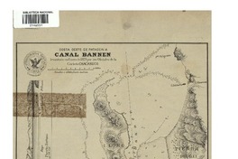 Canal Bannen Costa oeste de Patagonia [material cartográfico] : levantado... por los Oficiales de la Corbeta Chacabuco.