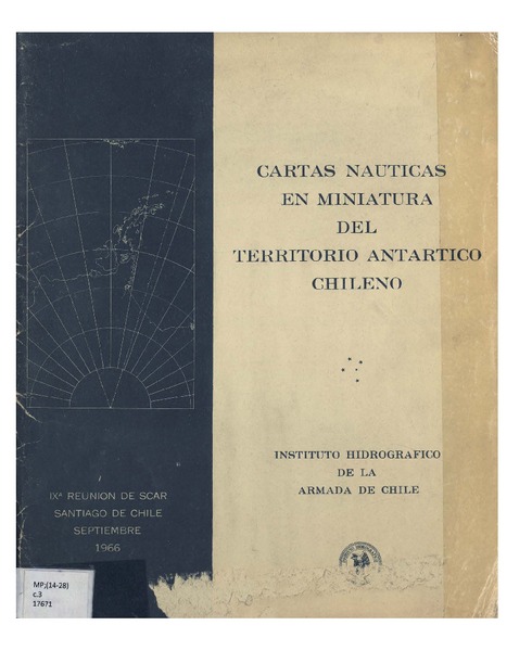 Cartas náuticas en miniatura del territorio antártico chileno