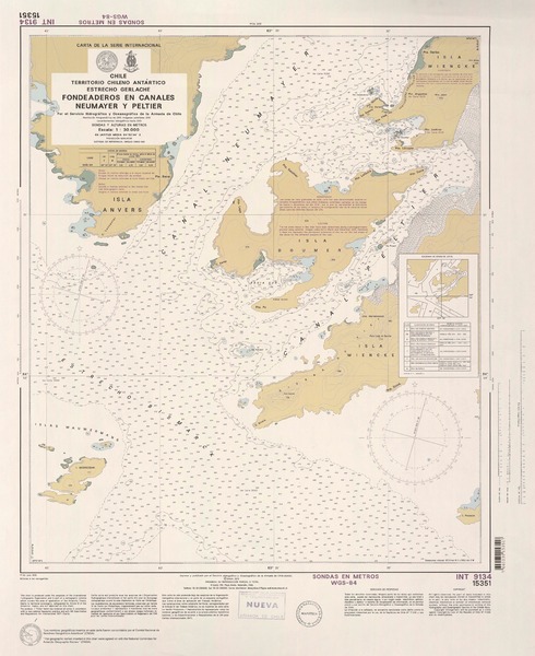 Chile, territorio chileno antártico Estrecho Gerlache, fondeaderos en canalas Neumayer y Peltier Chile, territorio chileno antártico Estrecho Gerlache, fondeaderos en canalas Neumayer y Peltier