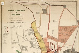 Plano completo de Santiago con todas la calles, pasajes, citées, etc.