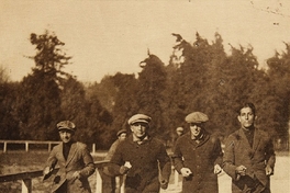 Los boxeadores Manuel Sánchez, Guillermo Osorio, Armando Olavarría y Fortunato Ramos entrenando en la Quinta Normal.