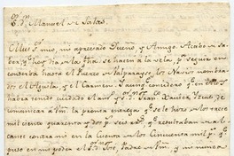 [Carta] 1805 Marzo 11, Lima [al] S. D. Manuel de Salas